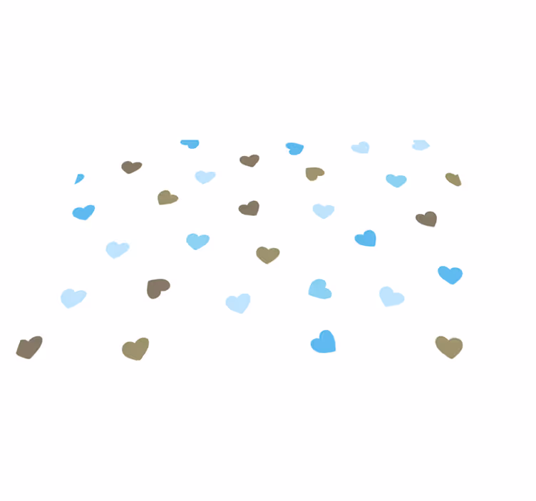 Original placemats colorful heart design - TenStickers