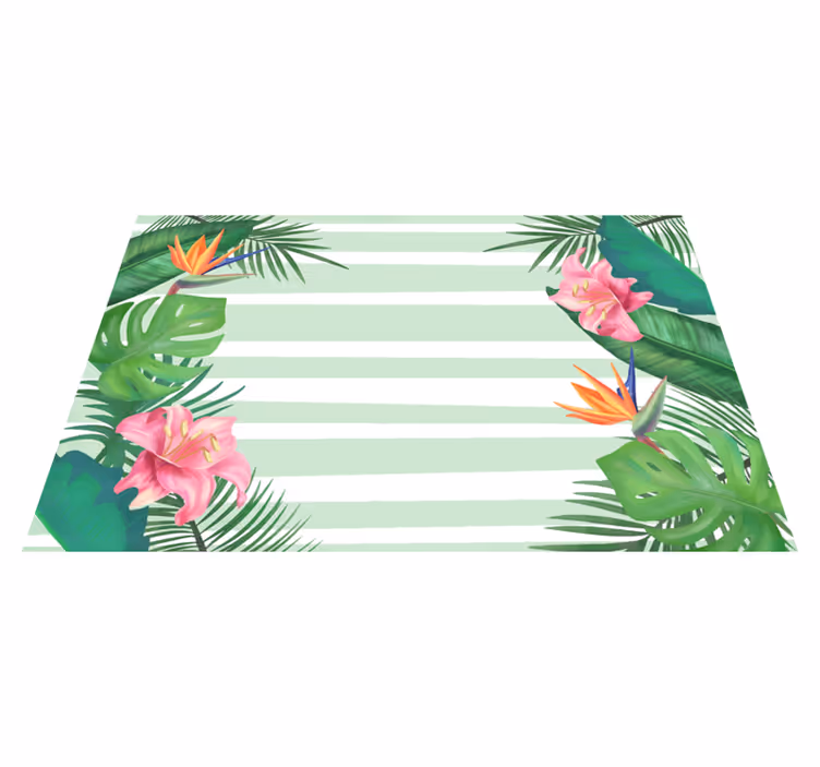 Monstera with white rectangle Vinyl placemats - TenStickers