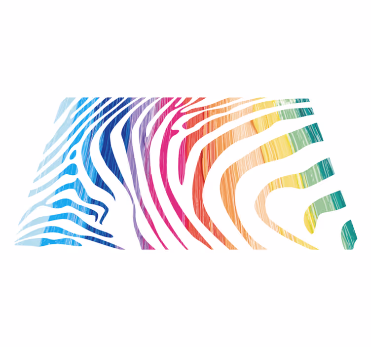 Original placemats colorful zebra stripes - TenStickers