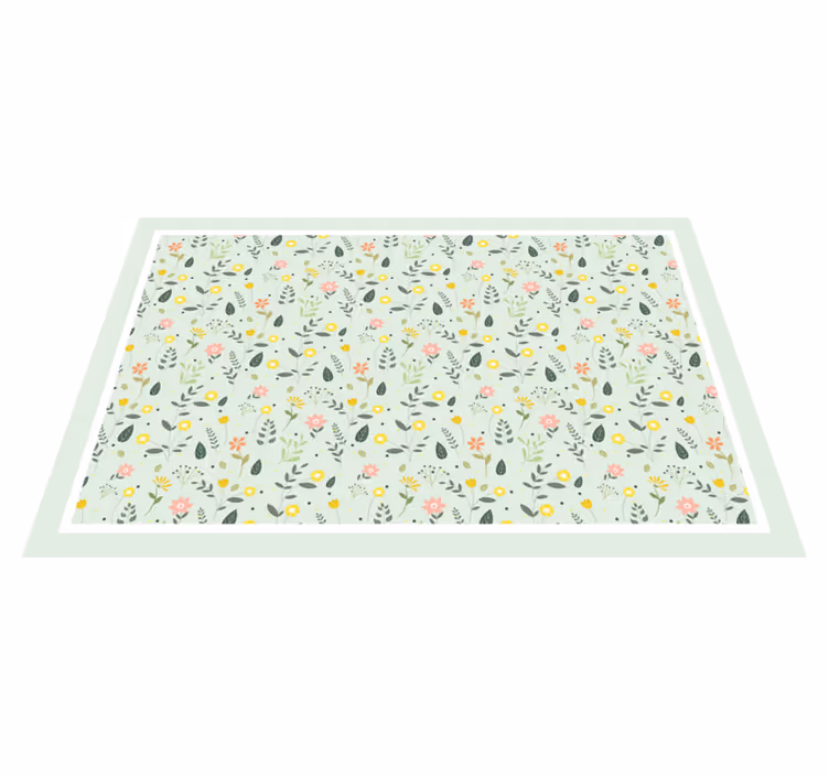 Original placemats floral pattern table setting - TenStickers