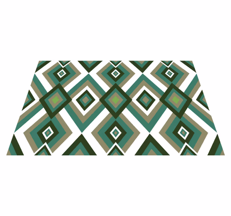 Green 70's rhombuses original placemats - TenStickers