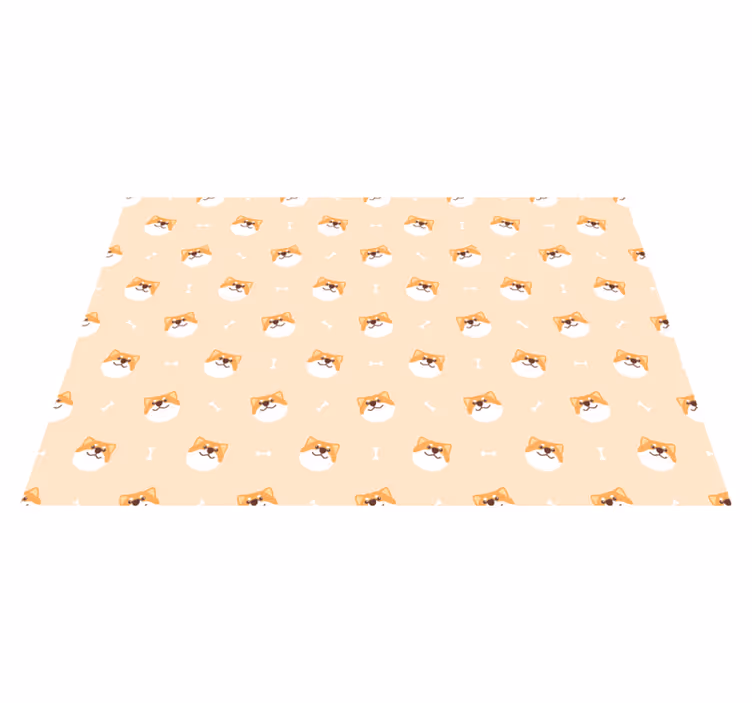 Cute dog face cartoon modern placemats - TenStickers