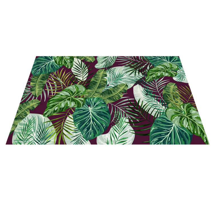 Tropical leaf arrangement placemat - TenStickers