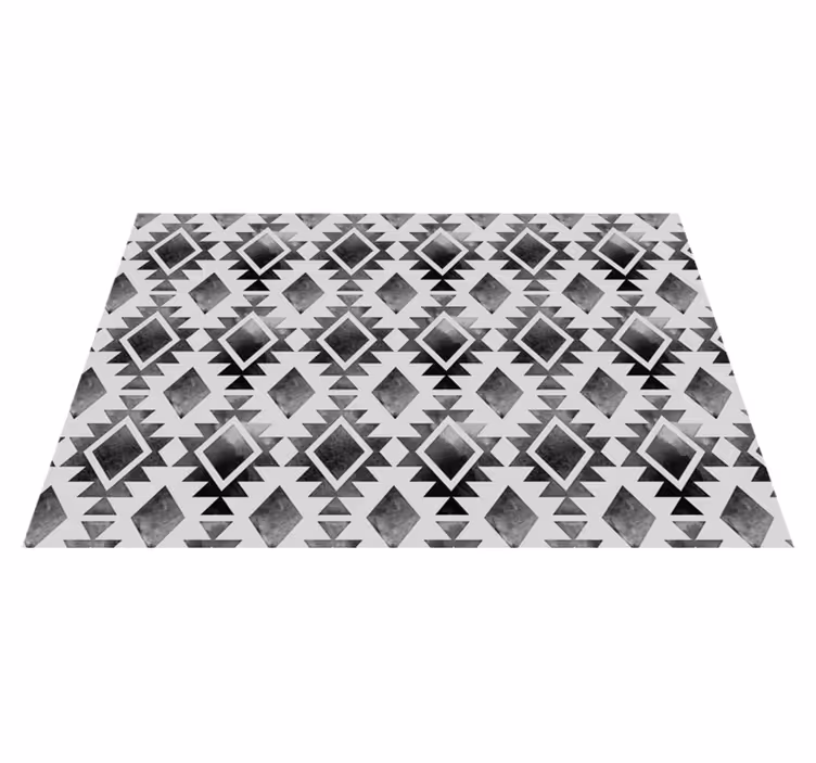 Geometric monochrome pattern placemat - TenStickers