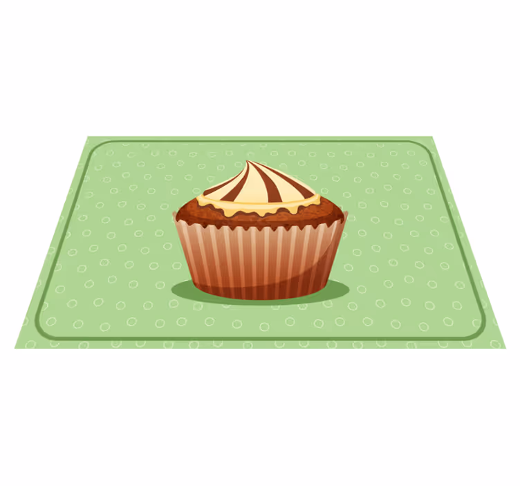 Original placemats cupcake design - TenStickers