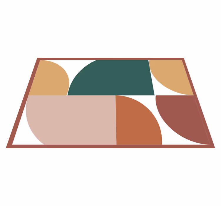 Modern placemats with geometric color blocks - TenStickers