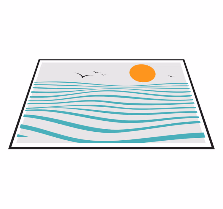 Modern placemats stylish waves design - TenStickers