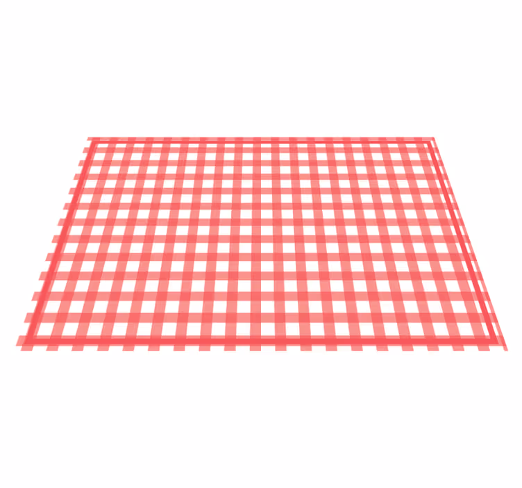 Placemat checkered red pattern - TenStickers