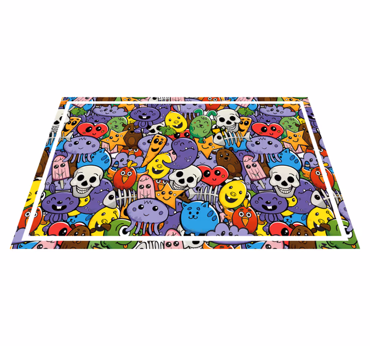 Children placemats with colorful cartoon characters - TenStickers