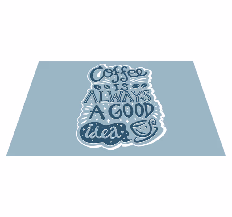 Placemat with quote coffee sparks creativity - TenStickers