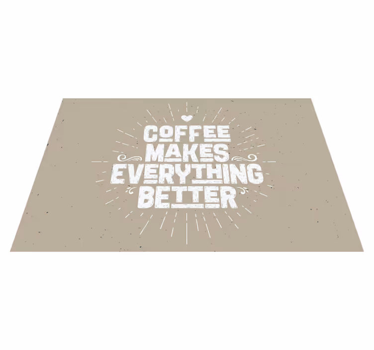 Placemat with quote coffee is my love language - TenStickers