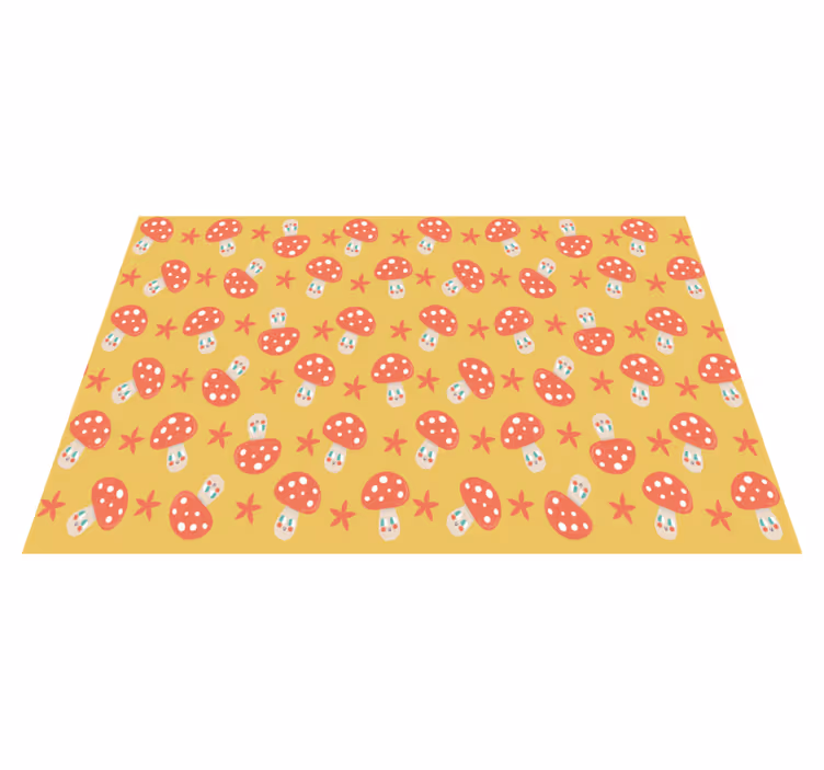 Children placemats with fun mushroom design - TenStickers