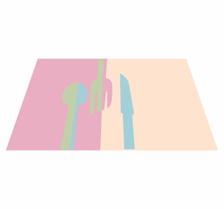 Original placemats with stylish cutlery design - TenStickers