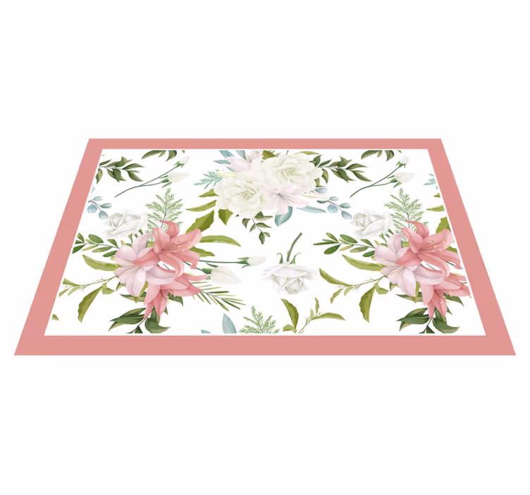 Original placemats floral design centerpiece - TenStickers