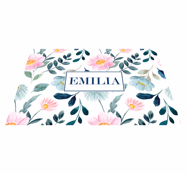 Personalisable placemats personalized floral placemats - TenStickers