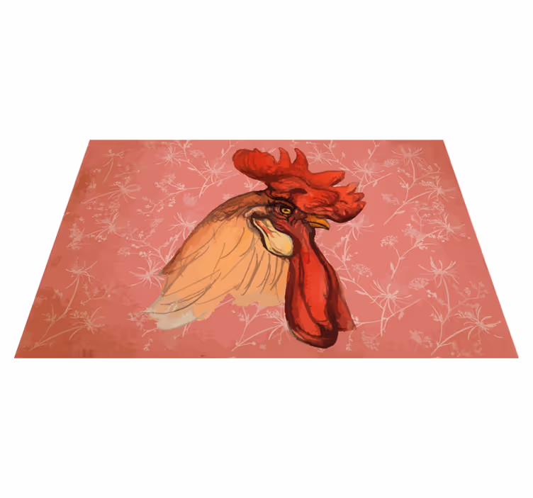 Original placemats rooster head design - TenStickers