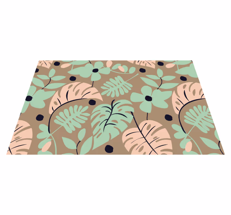 Modern placemats with floral design background - TenStickers