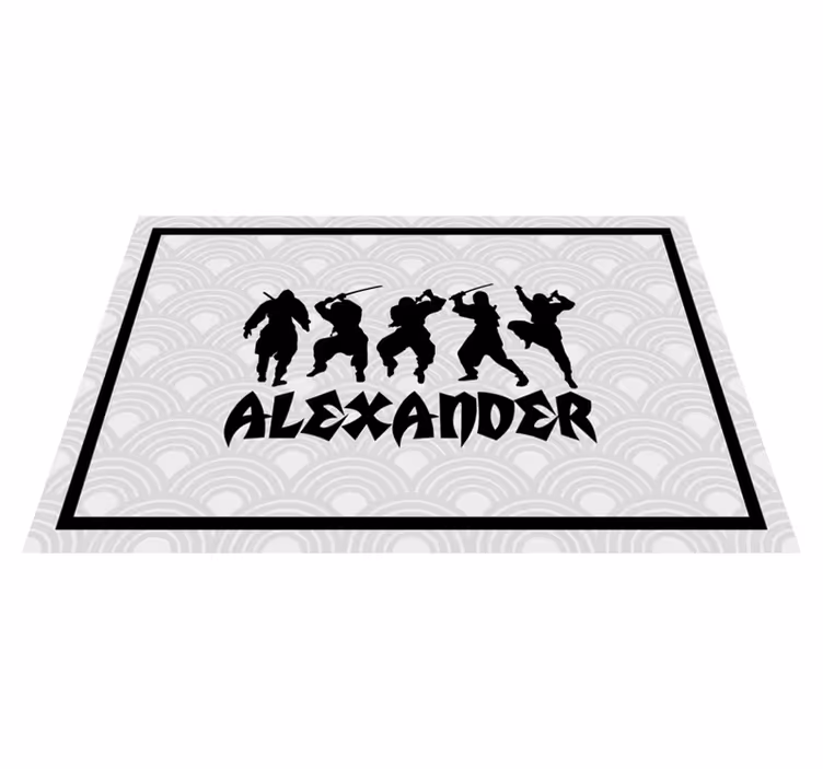 Personalisable placemats ninja warrior shapes - TenStickers