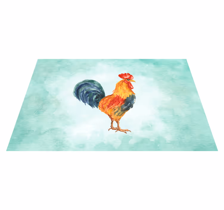 Original placemats colorful rooster illustration - TenStickers