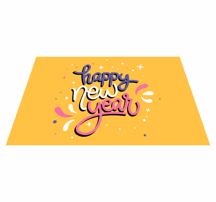Christmas placemats with new year typography - TenStickers