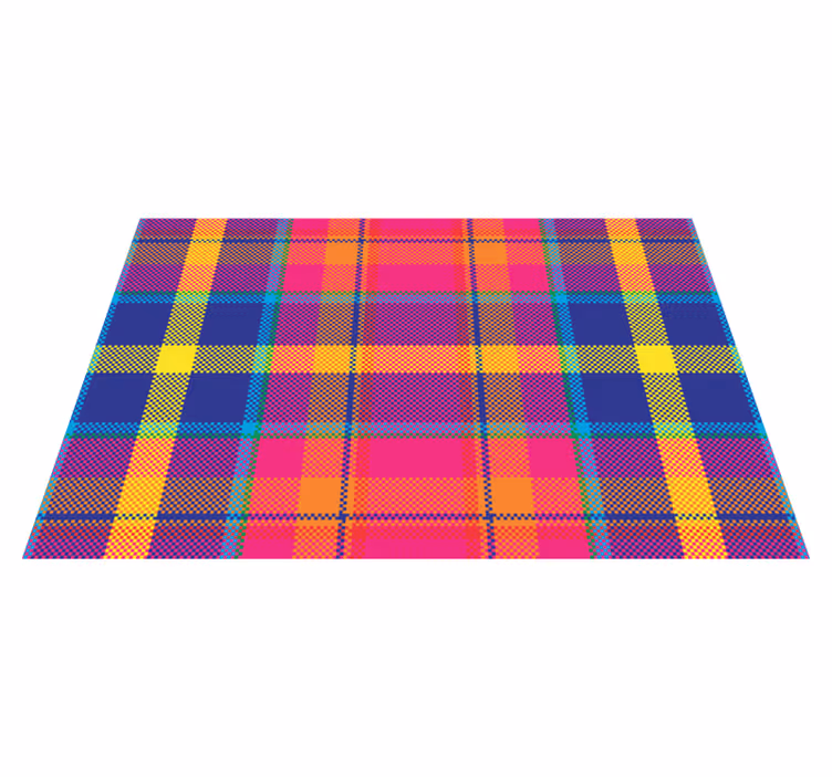 Colourful gingham pattern original placemats - TenStickers