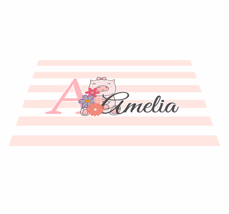 Children placemats cute piggy design - TenStickers
