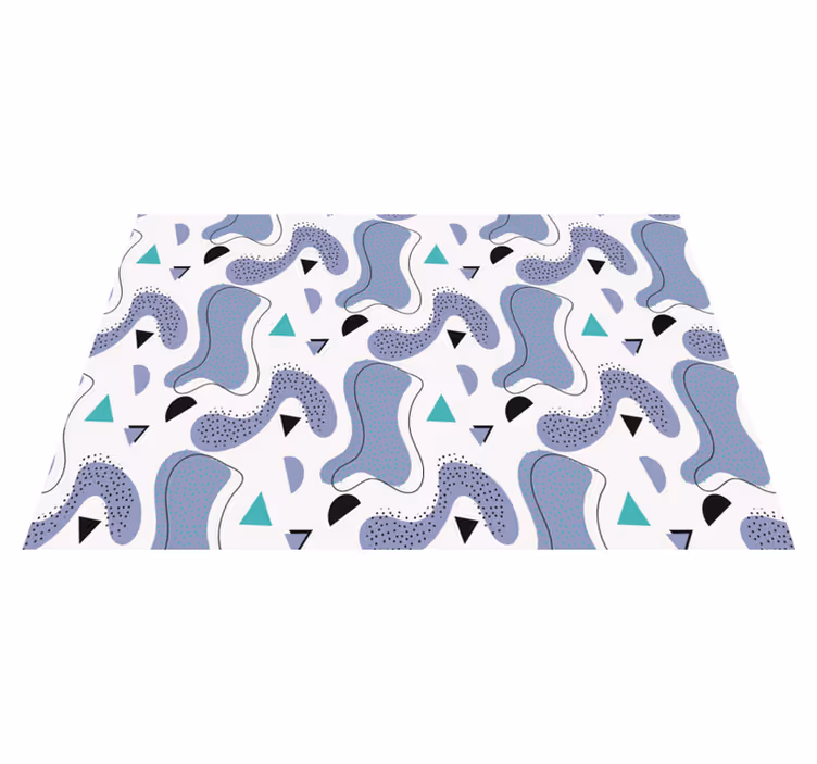 Memphis color model white textured placemats - TenStickers