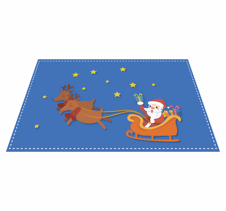 Christmas placemats santa's sleigh adventure - TenStickers