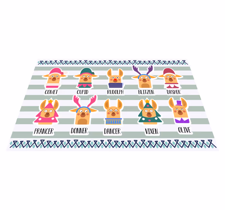 Original placemats reindeer character set - TenStickers
