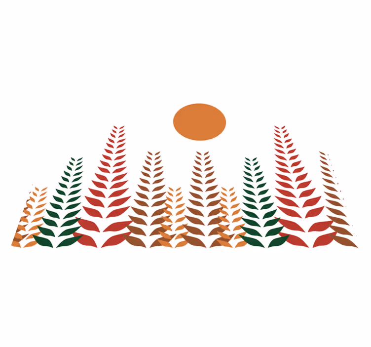 Modern placemats with elegant leaf design - TenStickers