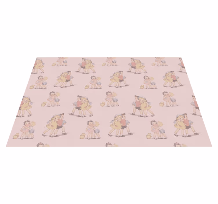 Children placemats vintage kid illustrations - TenStickers