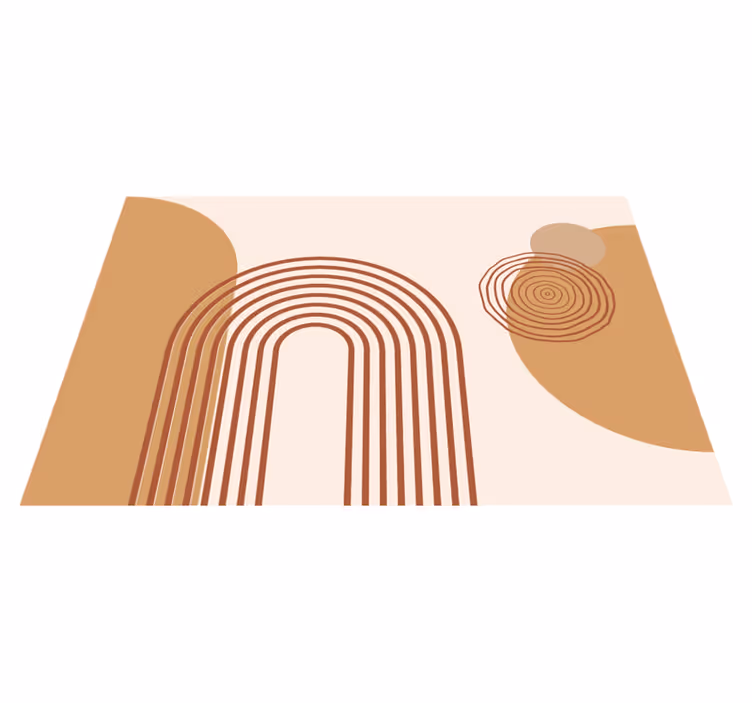 Modern placemats with layered curved designs - TenStickers