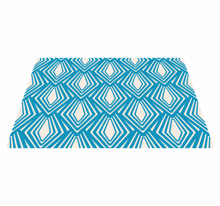 Geometric blue pattern modern placemats - TenStickers
