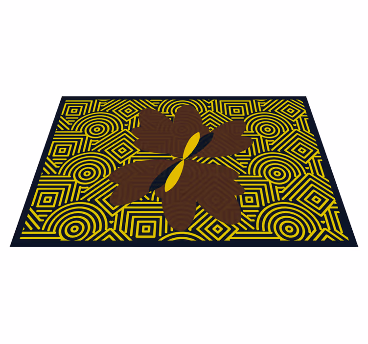 Abstract geometric flower placemat - TenStickers