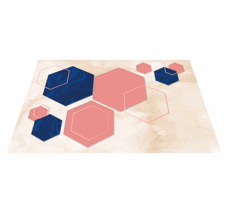 Modern placemats with hexagonal shape designs - TenStickers