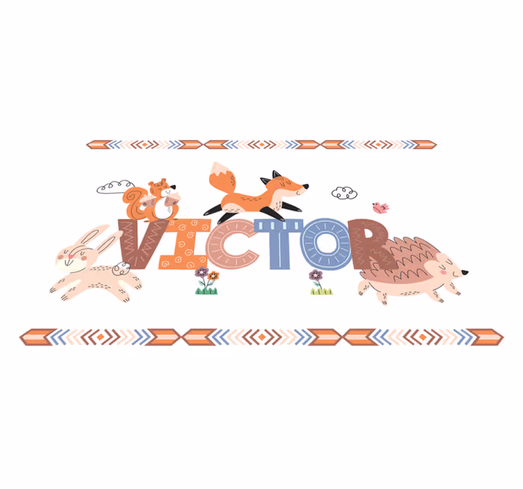 Children placemats animal friends gathering - TenStickers