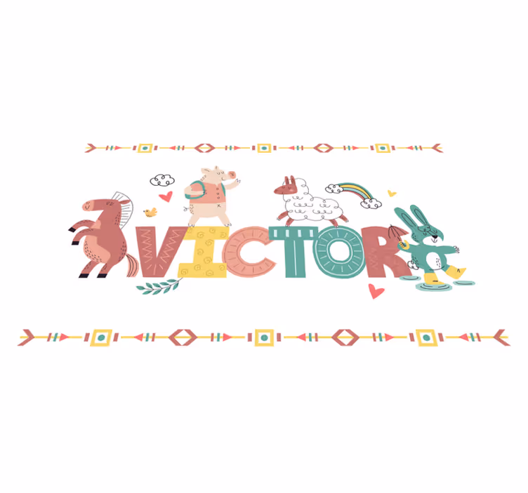 Children placemats with friendly animal characters - TenStickers