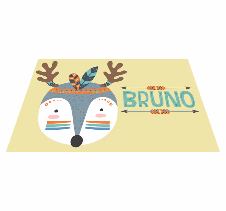 Children placemats cute reindeer face - TenStickers