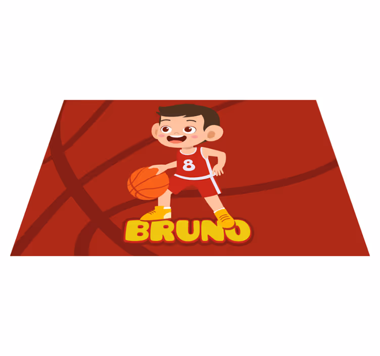Children placemats cheerful basketball player - TenStickers