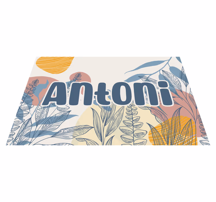 Original placemats with elegant name design - TenStickers