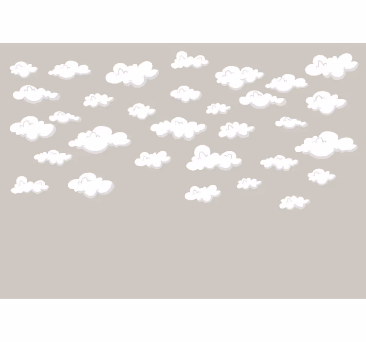 Clouds pattern nursery mural - TenStickers
