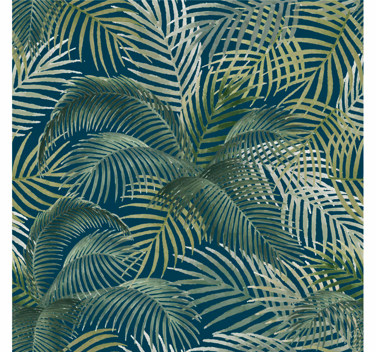 Jungle wall mural tropical african plants decor - TenStickers