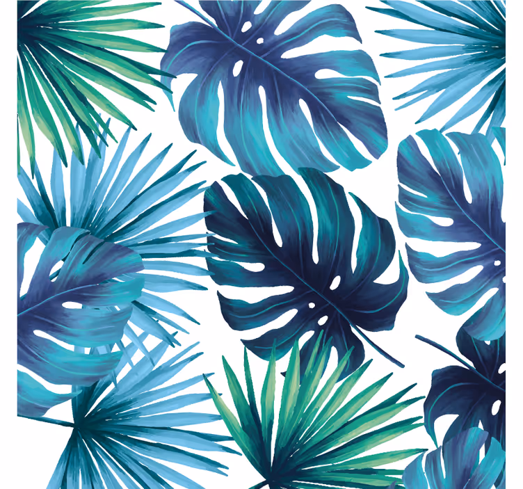 Jungle wall mural tropical leaves california vibe - TenStickers