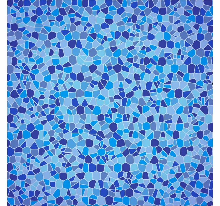 Bathroom mural blue mosaic - TenStickers
