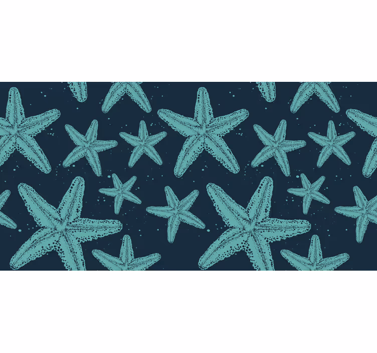 Bathroom mural starfish bluetones decor - TenStickers