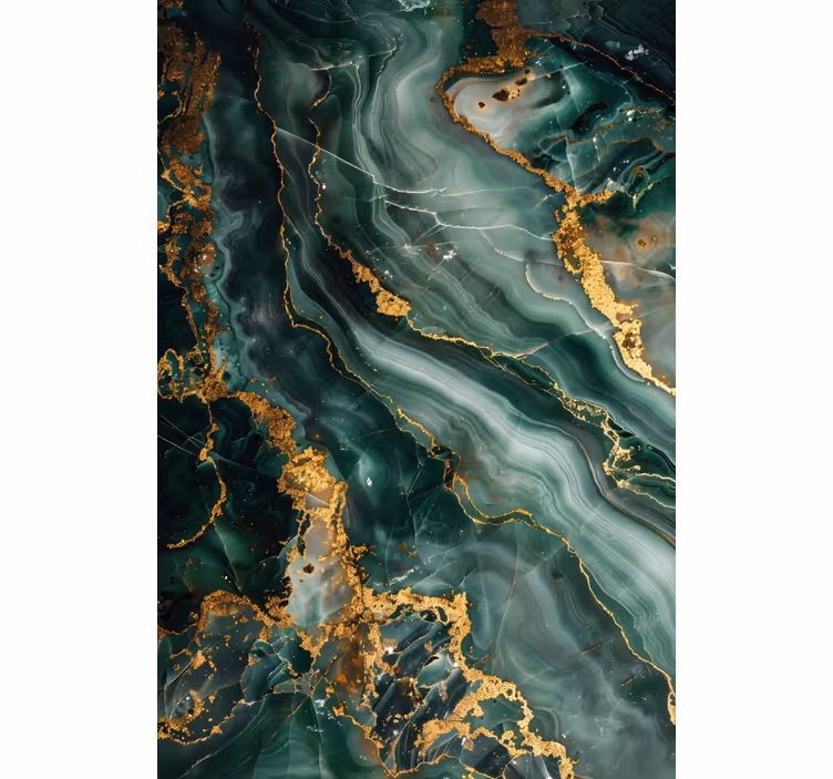 Bathroom mural luxurious green marble effect - TenStickers