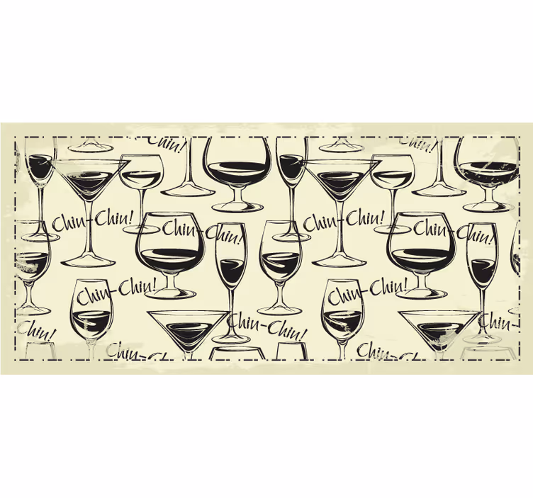 Kitchen mural wine glasses - TenStickers