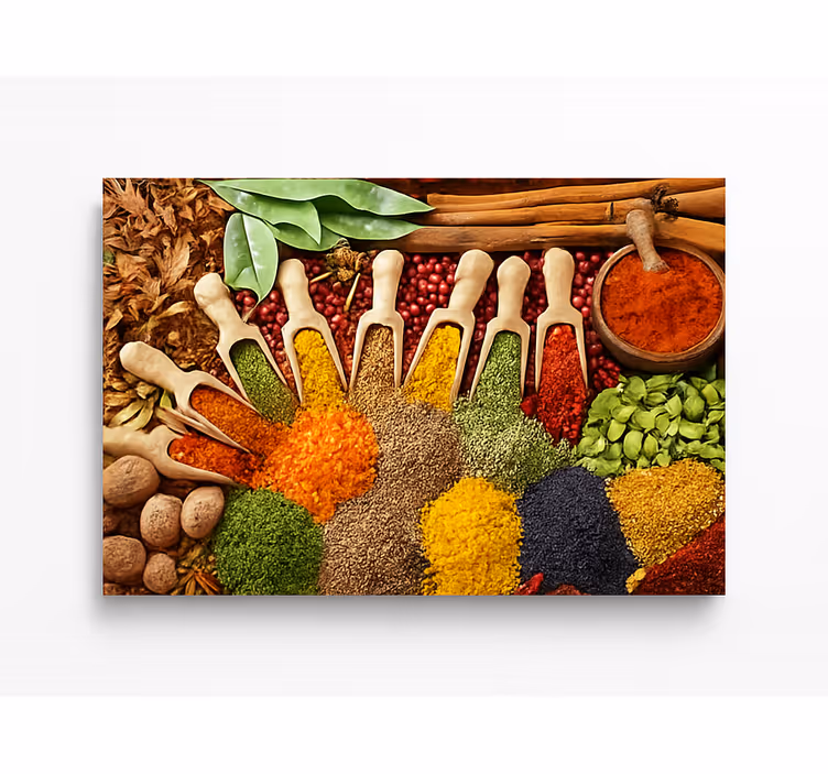 Kitchen mural with realistic spice design - TenStickers