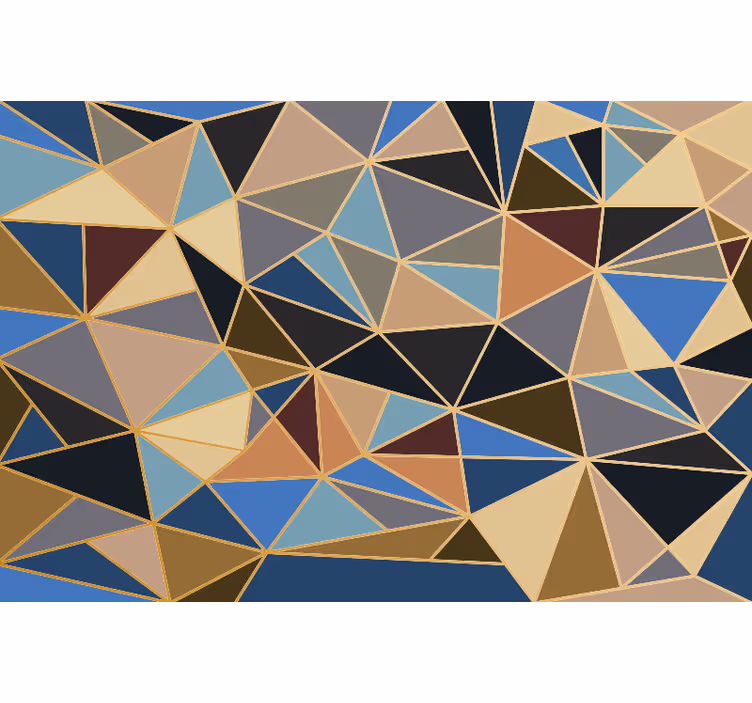 Kitchen mural geometric multicolor mosaic - TenStickers