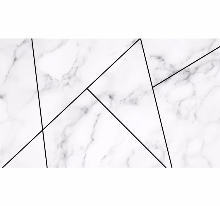 Kitchen mural in white elegant marble design - TenStickers